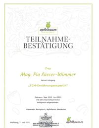 Best&auml;tigung Ern&auml;hrung